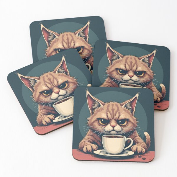 Item preview, Grumpy Coder Cat Needs Morning Coffee designed and sold by Found Dream.