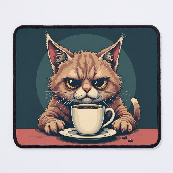 Item preview, Grumpy Coder Cat Needs Morning Coffee designed and sold by Found Dream.