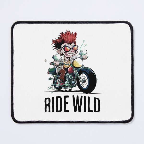 Item preview, Ride Wild Biker Cartoon – Crazy Rider Motorcycle Streetwear Graphic designed and sold by AM.87.
