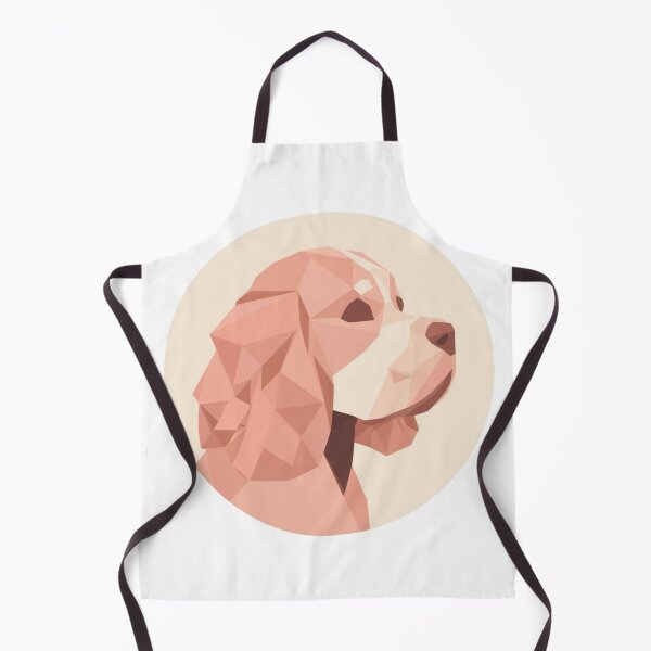 Item preview, Cute Cocker Spaniel Dog Low Poly Geometric Peach Pink Circle designed and sold by Prints by Mat.