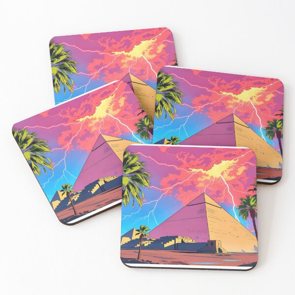 Item preview, Retro Vaporwave Egypt Pyramids designed and sold by Daniela`s shop.