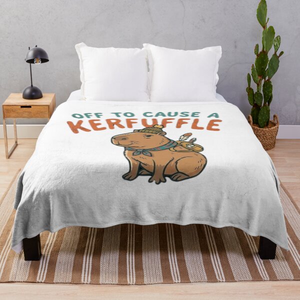 Item preview, Off to Cause a Kerfuffle Funny Capybara Meme Vintage Chaos Humor designed and sold by bilal sibgui.