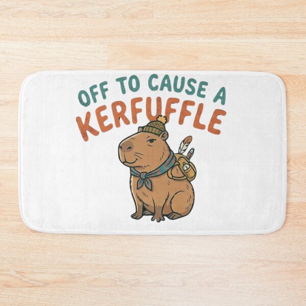 Item preview, Off to Cause a Kerfuffle Funny Capybara Meme Vintage Chaos Humor  designed and sold by bilal sibgui.