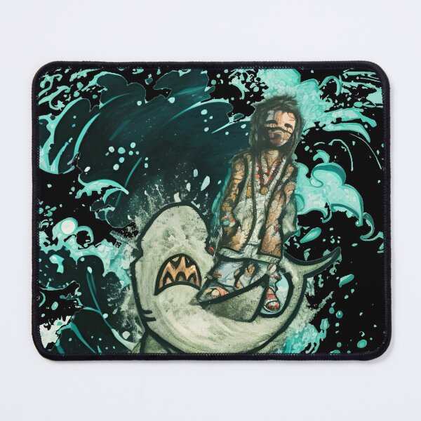 Item preview, Surfing on a shark designed and sold by Glenbobagins.