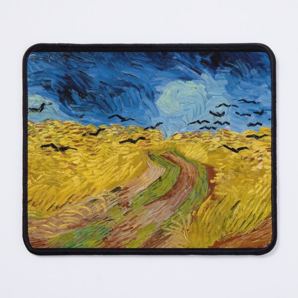 Item preview, Wheatfield With Crows by Vincent van Gogh: Dramatic Post Impressionist Landscape Poster designed and sold by artofuniverse.