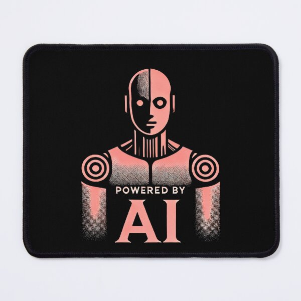 Item preview, Powered by AI Robot Design Futuristic Artificial Intelligence Tech Aesthetic Machine Learning Cyberpunk Graphic designed and sold by TEEJAMBOREE.