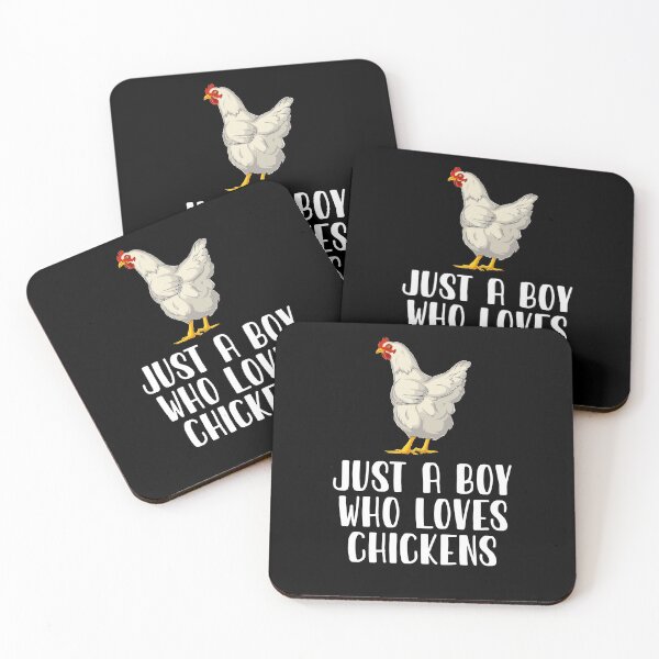 Item preview, Just A Boy Who Loves Chickens  designed and sold by CosmoKitsch.