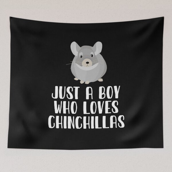 Item preview, Just A Boy Who Loves Chinchillas  designed and sold by CosmoKitsch.