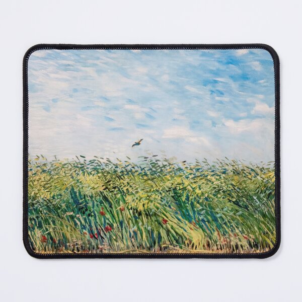 Item preview, Wheatfield With a Lark by Vincent van Gogh: Post Impressionist Landscape Poster designed and sold by artofuniverse.