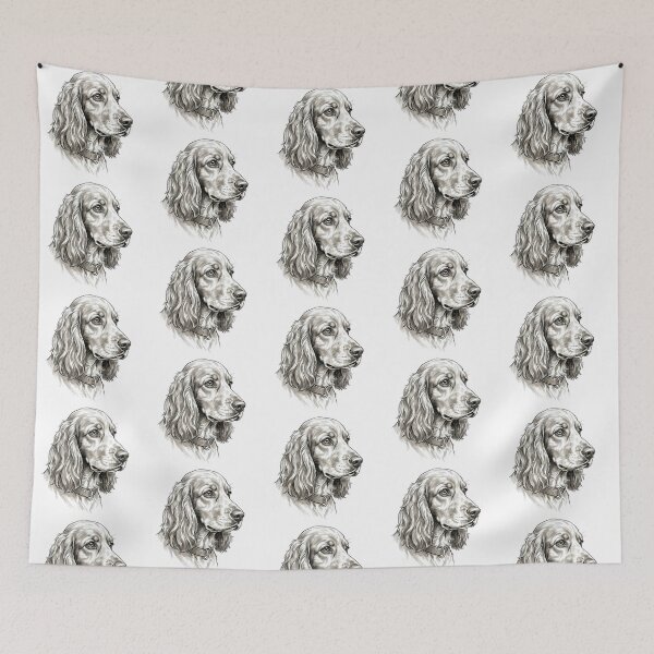 Item preview, Continuous Line Cocker Spaniel Dog on White Background designed and sold by Prints by Mat.