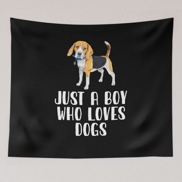 Item preview, Just A Boy Who Loves dogs  designed and sold by CosmoKitsch.