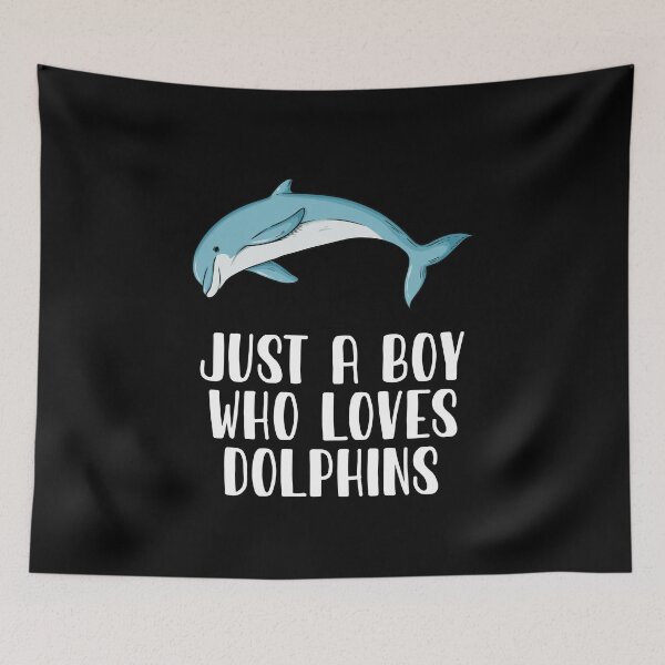 Item preview, Just A Boy Who Loves Dolphins  designed and sold by CosmoKitsch.