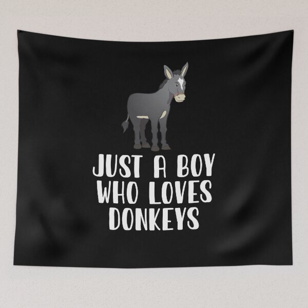 Item preview, Just A Boy Who Loves Donkeys  designed and sold by CosmoKitsch.