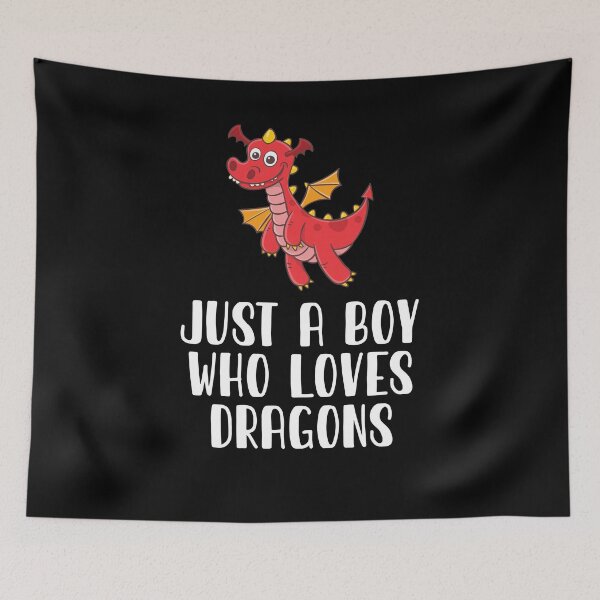 Item preview, Just A Boy Who Loves Dragons  designed and sold by CosmoKitsch.
