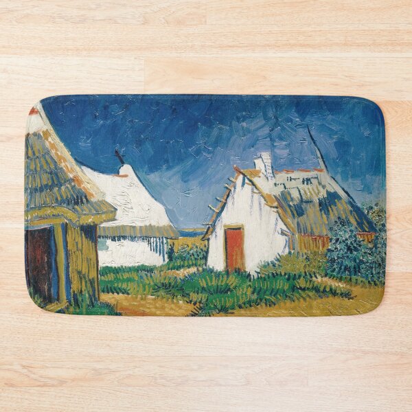 Item preview, White Cottages at Saintes Maries by Vincent van Gogh: Post Impressionist Poster designed and sold by artofuniverse.