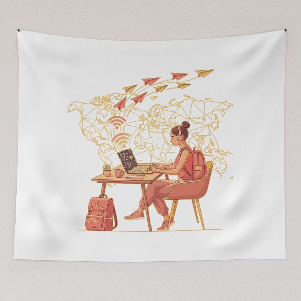 Item preview, Work From Anywhere World Traveler designed and sold by FlamaC.