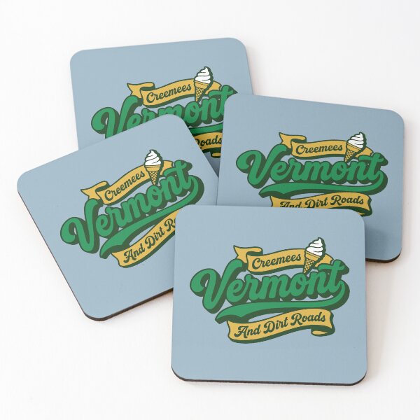 Item preview, Vermont Creemees and Dirt Roads Retro 70s Block Shadow Script designed and sold by Cozy-Old-Pub.