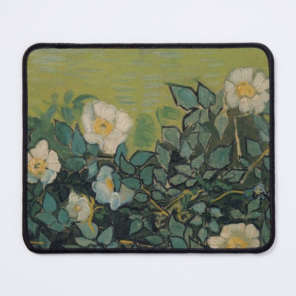Item preview, Wild Roses by Vincent van Gogh: Post Impressionist Botanical Art Print designed and sold by artofuniverse.