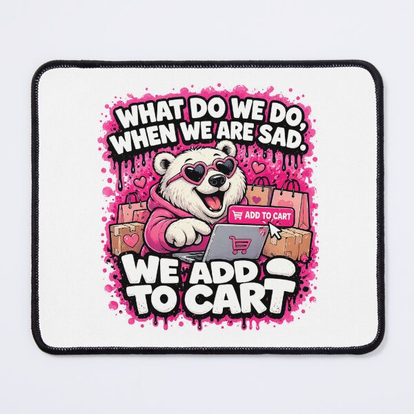 Item preview, Funny Shopping Polar Bear – “We Add to Cart” Cute Graffiti Sticker designed and sold by MimiSabu.