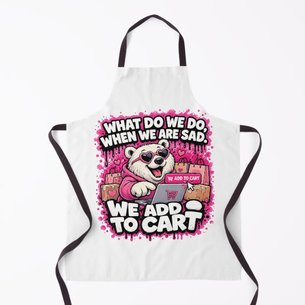 Item preview, Funny Shopping Polar Bear – “We Add to Cart” Cute Graffiti Sticker designed and sold by MimiSabu.