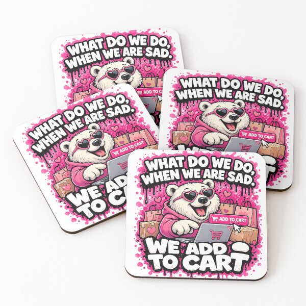Item preview, Funny Shopping Polar Bear – “We Add to Cart” Cute Graffiti Sticker designed and sold by MimiSabu.