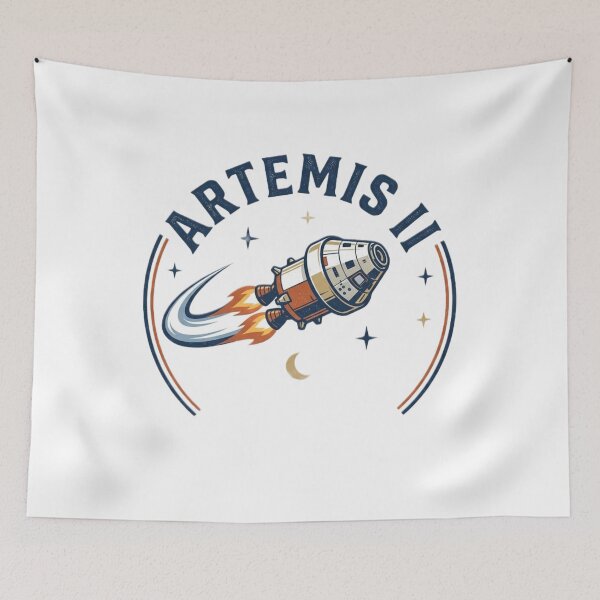 Item preview, Artemis II Orion Spacecraft Retro Moon Mission designed and sold by RedVista.