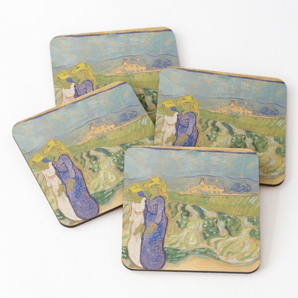 Item preview, Women Crossing the Fields by Vincent van Gogh: Post Impressionist Landscape Poster designed and sold by artofuniverse.