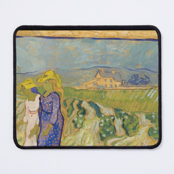 Item preview, Women Crossing the Fields by Vincent van Gogh: Post Impressionist Landscape Poster designed and sold by artofuniverse.