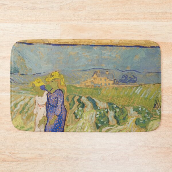 Item preview, Women Crossing the Fields by Vincent van Gogh: Post Impressionist Landscape Poster designed and sold by artofuniverse.