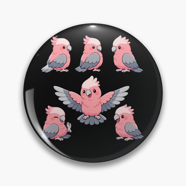 Item preview, Galah Cockatoo Pattern Pink Parrot Funny Birb Doodles T-Shirt, Cute Bird Lover Gift, Aussie Parrot Art Graphic Tee designed and sold by Maravillio.