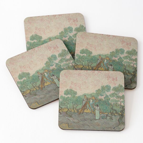 Item preview, Women Picking Olives by Vincent van Gogh: Post Impressionist Art Print designed and sold by artofuniverse.