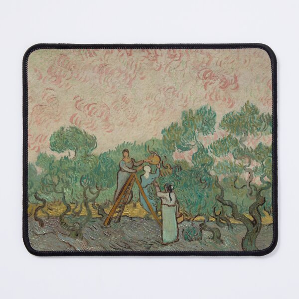 Item preview, Women Picking Olives by Vincent van Gogh: Post Impressionist Art Print designed and sold by artofuniverse.