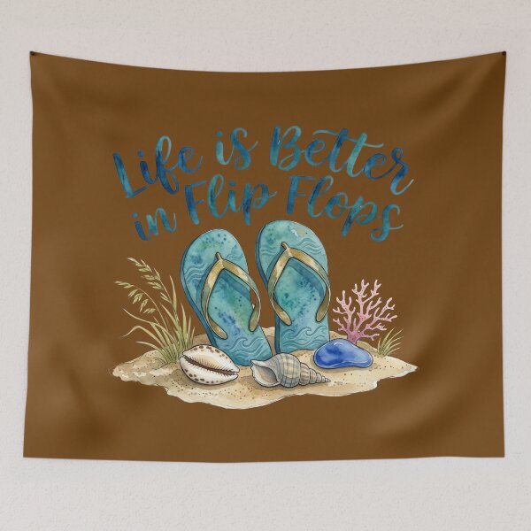 Item preview, Summer Wellness And Relaxation Tips Life is Better in Flip Flops designed and sold by MalwasBasket.