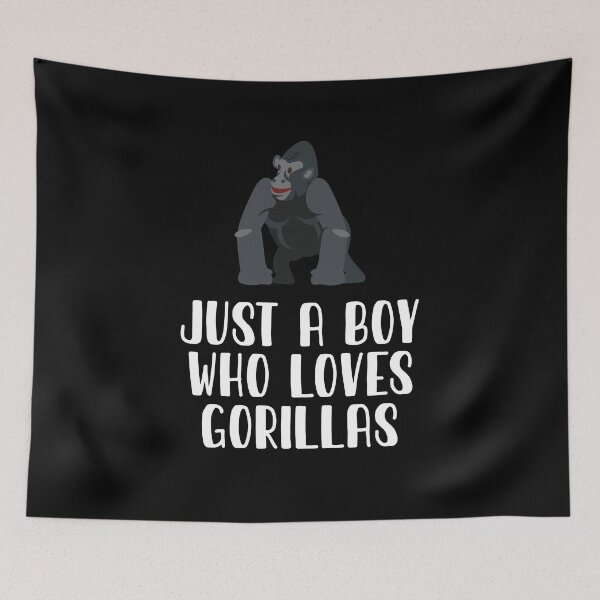 Item preview, Just A Boy Who Loves Gorillas  designed and sold by CosmoKitsch.