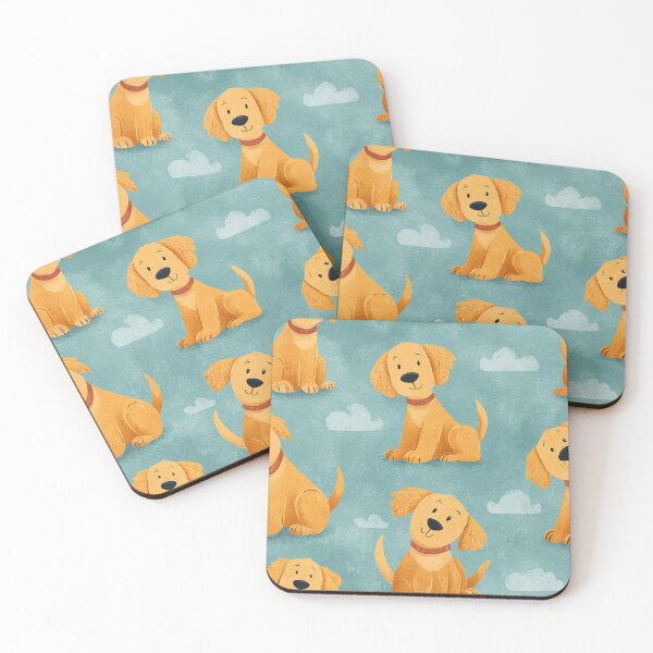 Item preview, Cute Golden Retriever Puppy Dog Pattern designed and sold by NicolasGlowArt.