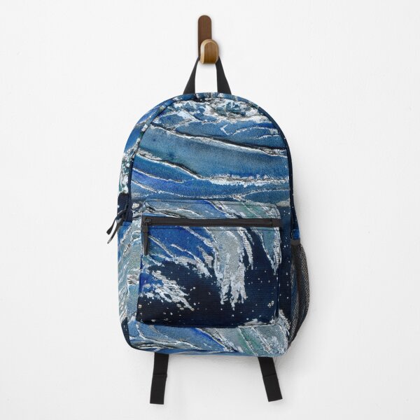 Item preview, Midnight Surf Blue & Silver Wave 3D Ocean designed and sold by Cass Harker Studio.