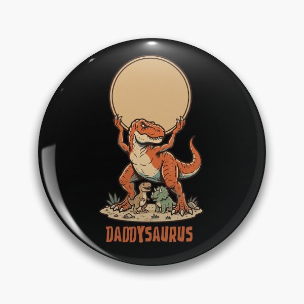Item preview, Vintage Daddysaurus Strong T Rex Family Illustration designed and sold by MythicCotton.