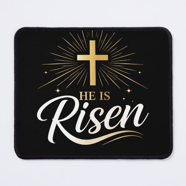 Item preview, He Is Risen Easter Christian Design | Gold Cross Resurrection Faith designed and sold by EvolusionPro.