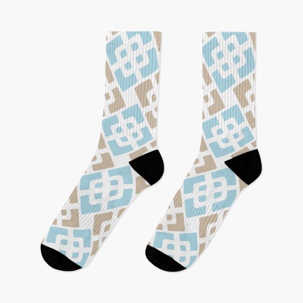 Item preview, Dark vanilla & light blue abstract shapes designed and sold by Mint + Midnight.