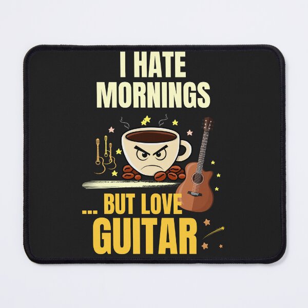 Item preview, I Hate Mornings But Love Guitar Funny Music Lover Design designed and sold by Joyful-Pixel.