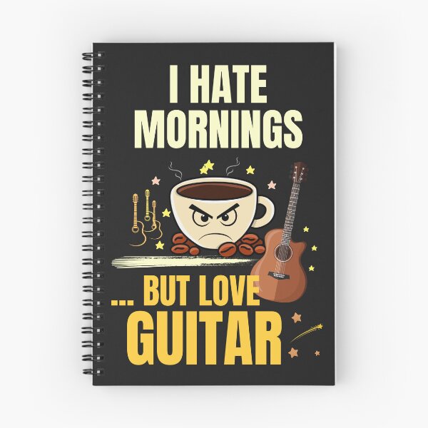 Item preview, I Hate Mornings But Love Guitar Funny Music Lover Design designed and sold by Joyful-Pixel.