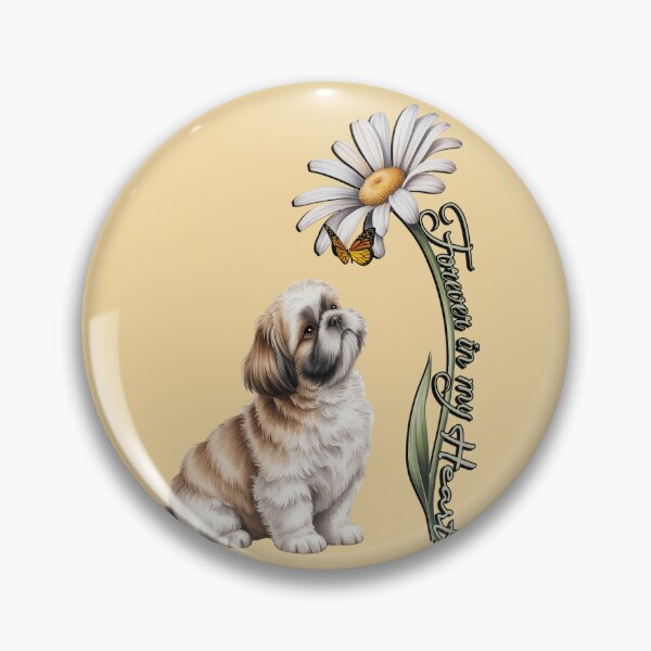 Item preview, Forever In My Heart Shih Tzu Puppy Daisy Rainbow Bridge Memorial Pet Loss Sympathy Gift designed and sold by Cute & Sassy Custom Gifting Boutiques.