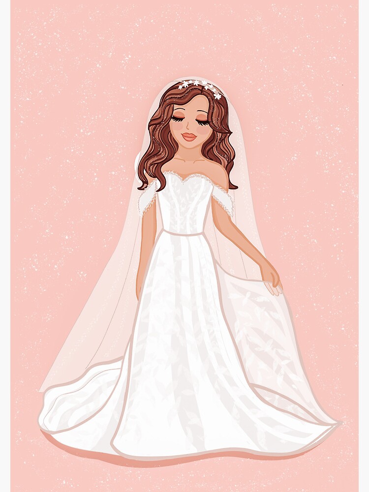 Bridal Aesthetic Wedding Dress Illustration" Journal for Sale by  CozyGirlArt | Redbubble