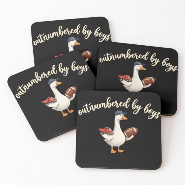 Item preview, Outnumbered By Boys Goose Funny Boy Mom Illustration designed and sold by VGAfanatic.