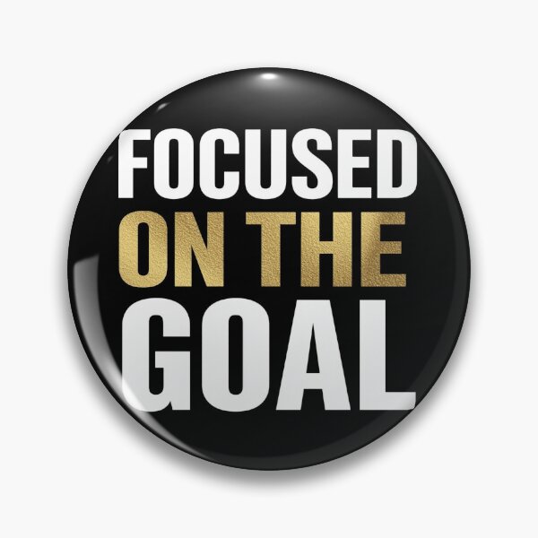 Item preview, Focused On The Goal Motivational Design | Gold Black Success Quote designed and sold by EvolusionPro.