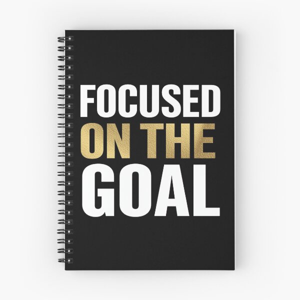 Item preview, Focused On The Goal Motivational Design | Gold Black Success Quote designed and sold by EvolusionPro.
