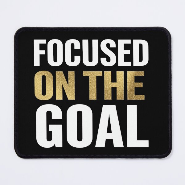 Item preview, Focused On The Goal Motivational Design | Gold Black Success Quote designed and sold by EvolusionPro.