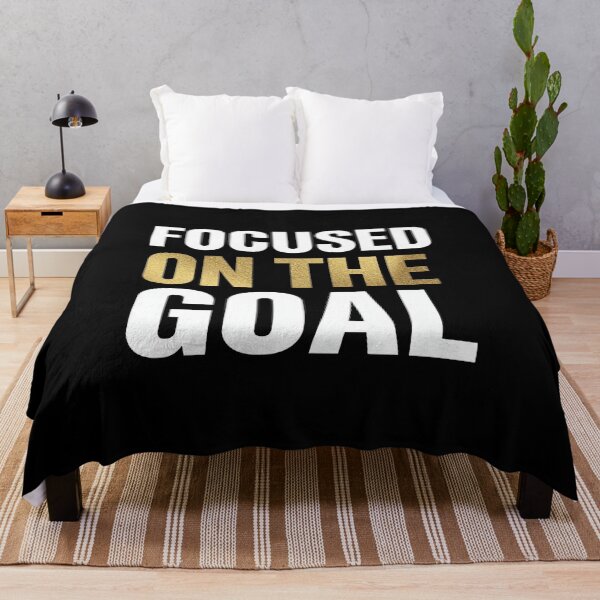 Item preview, Focused On The Goal Motivational Design | Gold Black Success Quote designed and sold by EvolusionPro.