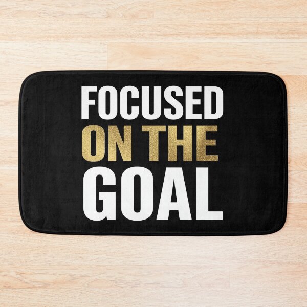 Item preview, Focused On The Goal Motivational Design | Gold Black Success Quote designed and sold by EvolusionPro.