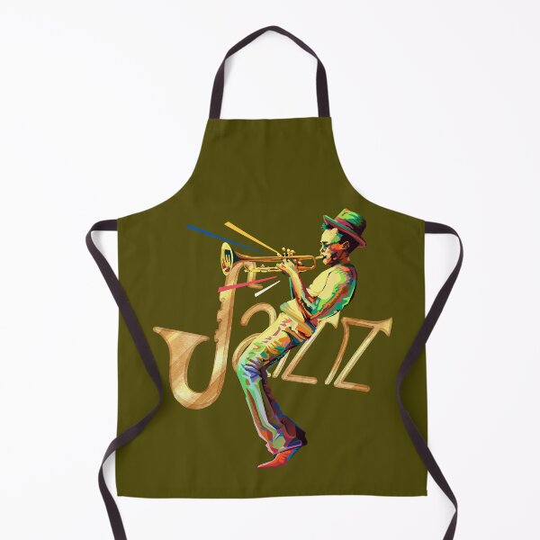 Item preview, Colorful Jazz Trumpet Player Art - Vintage Musician Illustration, Retro Jazz Design. designed and sold by LunaPrintCo.